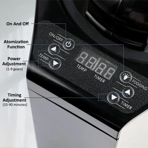 Vista 8 de Vaporizador de sauna, generador de vapor portátil, vaporizador de acero inoxidable de 3L para olla de sauna, sauna inteligente con botón táctil