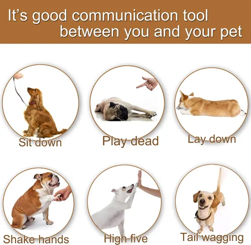 Vista 7 de Chadou Clicker de entrenamiento de mascotas para perro, clickers con correa de muñeca para gato, pájaro, cachorro, paquete de 2