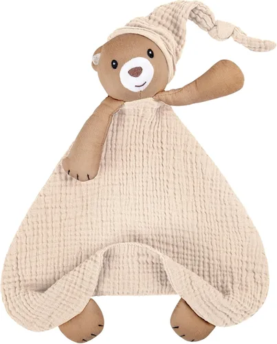 Vista 10 de lulumoon Manta de seguridad de oso para bebés: muselina agradable para la piel, ideal para viajes y guarderías, regalo para recién nacidos para baby
