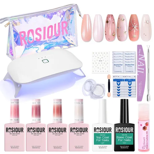 Vista 13 de Hema Tpo Free Gel Nail Polish Set - 24 Colores 18ml Juego de Esmalte de Uñas en Gel para Principiantes con 6 Piezas de Capa Base Mate y Brillante