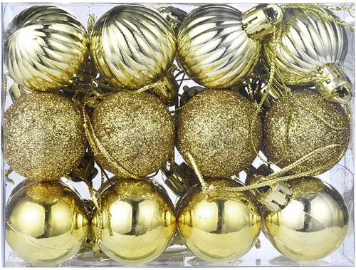 Vista 22 de QueenBox® 24 bolas de Navidad de plástico de 1.18 pulgadas para decoración de árbol de Navidad, vacaciones y fiestas