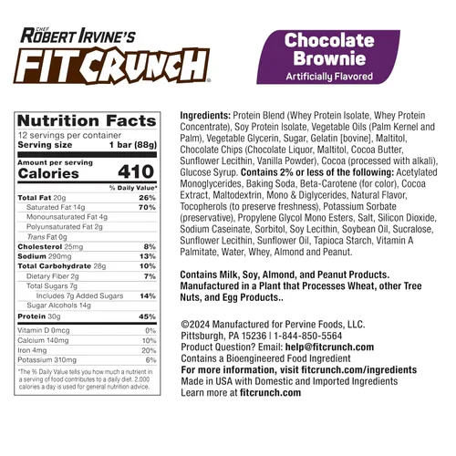 Vista 2 de FITCRUNCH Barras de proteínas de tamaño completo, barra horneada de 6 capas, 0.27 onzas de azúcar, sin gluten y núcleo suave para pastel