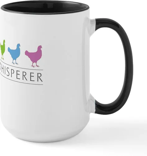 Vista 11 de CafePress Backyard Chicken Whisperer Mugs Taza de café de cerámica de 15 oz (15.0 fl oz)