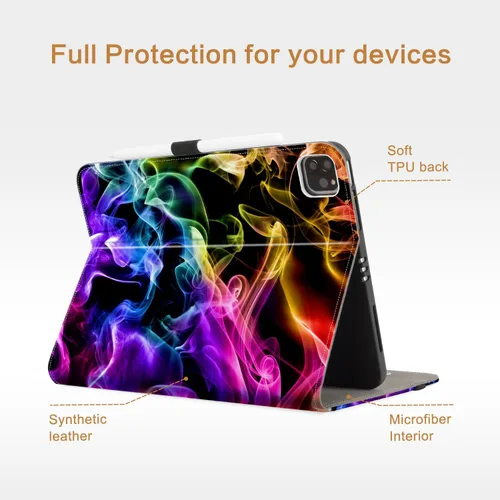 Vista 3 de Vimorco Funda para iPad Air 4ª/5ª 10.9, para iPad Air 6ª 11 M2, para iPad Pro de 11 pulgadas 4ª/3ª/2ª/1ª generación, soporte para lápiz, correa