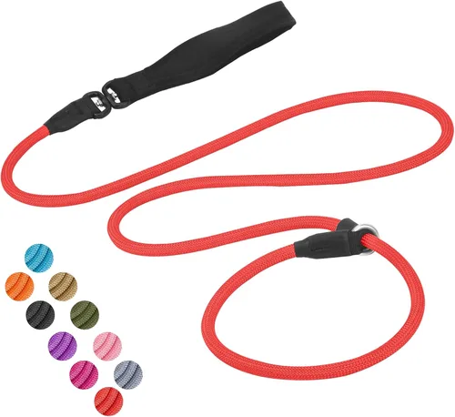 Vista 10 de Heydoggy Correa antideslizante para perro, resistente correa de entrenamiento de 4 pies/6 pies [360 giratorio antienredos ] nailon duradero sin Negro