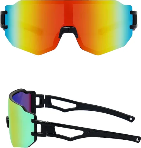 Vista 2 de azuza Paquete de 3 lentes de sol polarizados para niños, jóvenes, de béisbol, ligeros, TR90, marco UV400, deportes, ciclismo, para niños y niñas