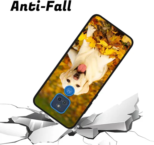 Vista 3 de Funda de teléfono con foto personalizada para Motorola Moto G Play 2021 con imagen, texto, logotipo, nombre, funda negra suave, regalo único