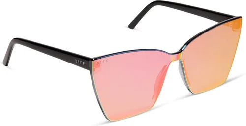 Vista 8 de DIFF Goldie Designer - Gafas de sol de gran tamaño sin marco para mujer, protección UV400, marcos de moda
