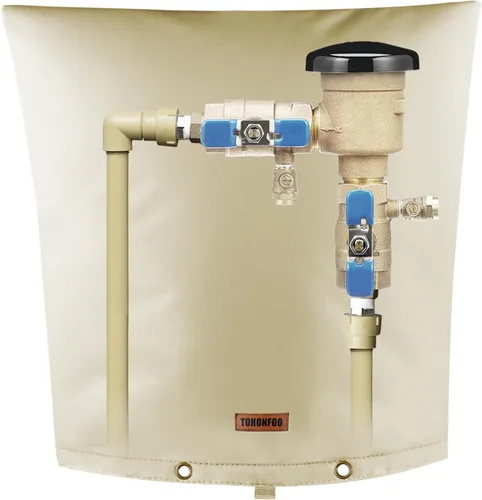 Vista 31 de Cubierta aislante de tubería para prevención de reflujo (5 °F) – Bolsa aislada para válvula de aspersor de riego – Cubierta de bomba de pozo de agua
