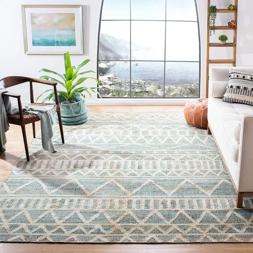 Vista 9 de SAFAVIEH Kilim Collection - Alfombra decorativa, 2 x 3 pies, natural y carbón, yute de tejido plano hecho a mano, ideal para zonas de alto tráfico