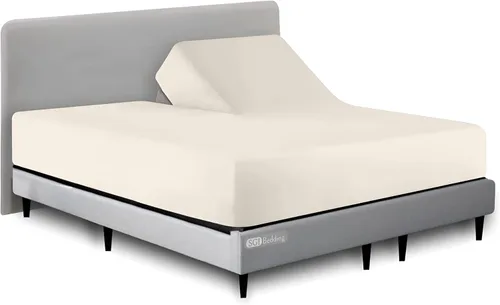 Vista 17 de SGI bedding Sábana bajera ajustable Queen Split Top de 28 pulgadas con cabezal flexible SOLO 100% algodón egipcio 1000 hilos Sábana bajera Flex Top