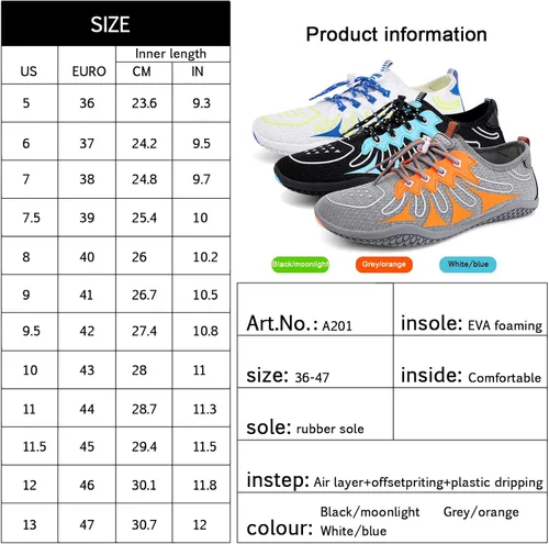 Vista 6 de Zapatos de agua para hombres y mujeres zapatos de natación para adultos de secado rápido zapatos de piscina para surf yoga aeróbicos yoga kayak surf