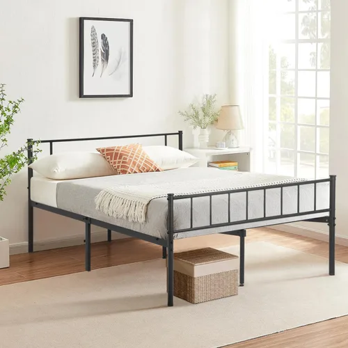Vista 10 de PayLessHere Base de cama de metal plegable con plataforma de metal con soporte de hasta 1000 libras de listones de acero, soporte sin ruido, marco