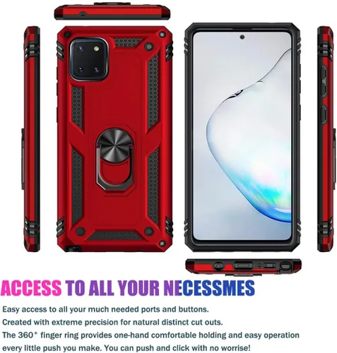 Vista 8 de Funda para Galaxy Note 10 Lite - Soporte magnético para anillo de coche Soporte Kickstand Defender Funda protectora para Samsung Galaxy Note 10 Lite
