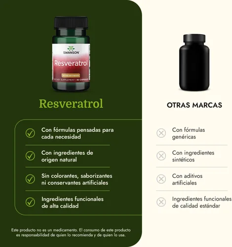 Vista 8 de Swanson Resveratrol 50 Antioxidante, 50 mg, 30 Cápsulas