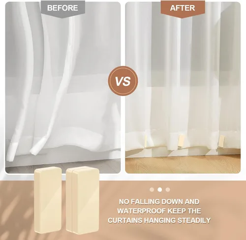 Vista 4 de Copkim 16 piezas de pesos para cortinas de exterior, pesos magnéticos para cortinas resistentes e impermeables para decoración del hogar, cortinas