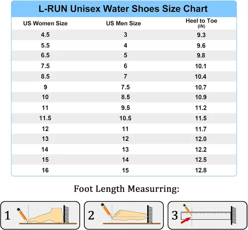Vista 2 de L-RUN - Zapatos deportivos para el agua, calzado acuático unisex con sensación descalza para natación, senderismo, caminar