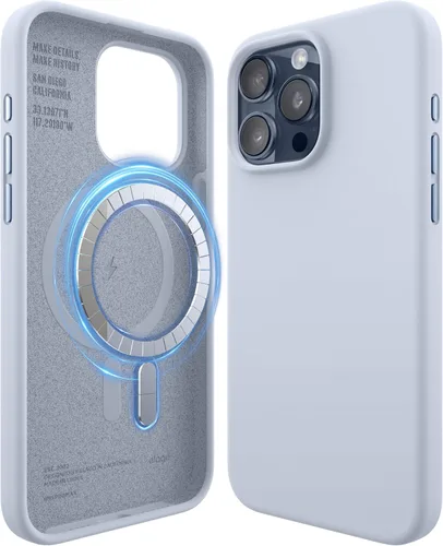 Vista 16 de elago - Carcasa magnética de silicona para iPhone 15, color negro Compatible con MagSafe, imanes integrados, silicona de agarre suave, a prueba