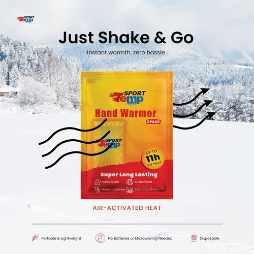 Vista 5 de Hand Warmers - Up to 11 Hours of Heat, Super Long Lasting - Easy, All Natural - Air Activated, for Body, Hands & Toes - Odorless Hot Hand Warmer