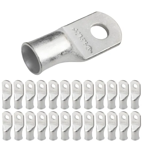 Vista 53 de SELTERM 5 piezas terminales de cable de cobre estañado 1/0 AWG perno de 1/2", extremos de cable de batería, terminales de anillo, conectores