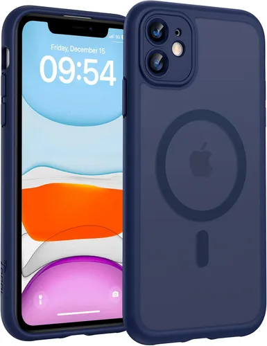 Vista 276 de TOCOL Funda para iPhone 11, compatible con Magsafe, protección completa de cámara, imanes integrados, protección contra caídas, funda translúcida