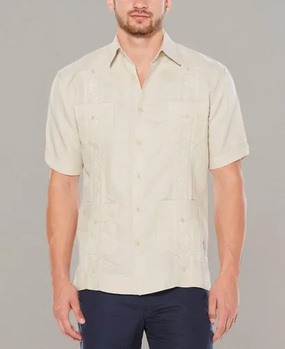 Vista 4 de Cubavera Camisa Guayabera bordada de manga corta para hombre