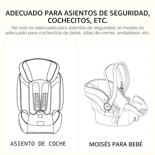 Vista 2 de Inserto infantil para Doona, Graco Snugride, Chicco Keyfit, Britax e Evenflo, accesorios Doona, resistente a los golpes, antideslizante (negro)