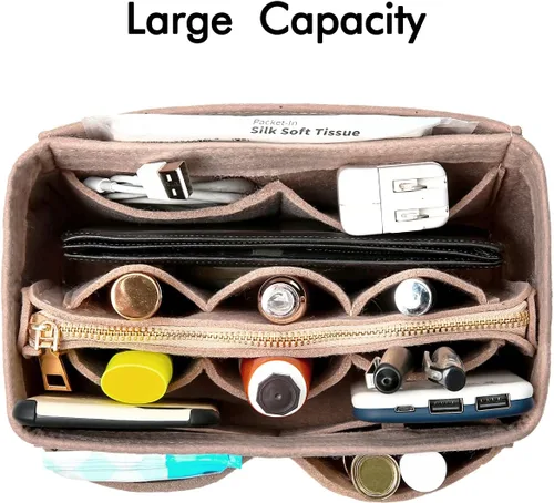 Vista 6 de Surblue Organizador de bolso para bolsos, organizador de bolsas de fieltro para bolso, organizador de bolsas de mano, inserto moldeador