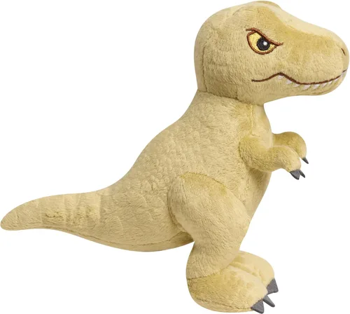 Vista 4 de JURASSIC WORLD T-Rex - Dinosaurio de peluche pequeño de 7 pulgadas, animal de peluche, juguetes para niños a partir de 3 años Just Play
