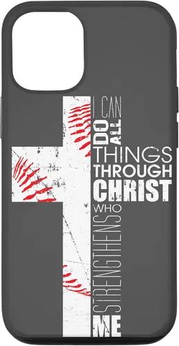 Vista 28 de Baseball Phone Case Christian Bible Verse Philippians 4:13 Case for iPhone 17
