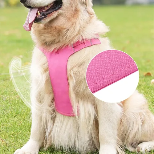 Vista 4 de Reflective Dog Harness Pet Chest Strap Large Dog Vest Harness for Outdoor Activity Walking Training with Adjustable Belt