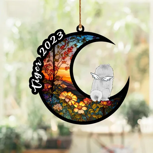 Vista 110 de Nazenti Atrapasoles conmemorativo para perros, adornos de Navidad personalizados para perros, adorno de Navidad, regalos conmemorativos para perros