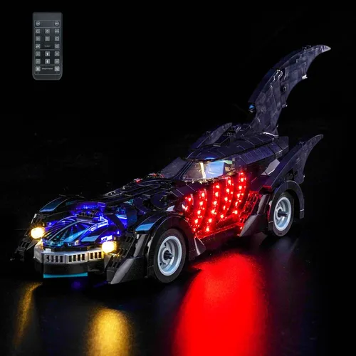 Vista 8 de LocoLee Kit de luces compatible con Lego 76304 Batman Forever Batmobile – Sin modelo solamente, accesorios de iluminación LED compatibles con Lego