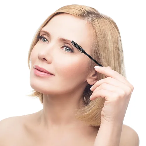 Vista 5 de Tbestmax - 50 unidades de varillas desechables para pestañas, varillas para peinar las cejas para extensiones de pestañas, varillas para pestañas