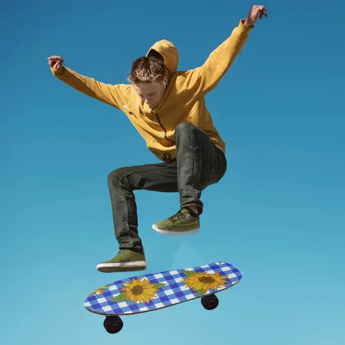 Vista 4 de senya Cinta de agarre geométrica de pulpo para patineta, etiqueta adhesiva antideslizante para papel de lija de 9 x 33 pulgadas
