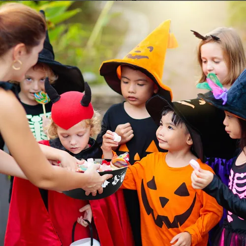 Vista 6 de 3 cuencos de plástico de Halloween para dulces, cuencos reutilizables para Halloween, suministros para fiestas de Halloween (fantasma negro)