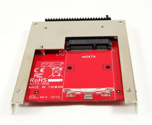 Vista 5 de IIDE-MSAT mSATA a convertidor de adaptador IDE de 2.5 pulgadas con soporte de marco de aluminio - Atrapa y retiene SSD mSATA como unidad SSD IDE
