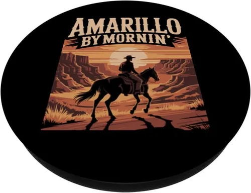 Vista 2 de Amarillo by Mornin Folk Style Western Country Music PopSockets Adhesive PopGrip