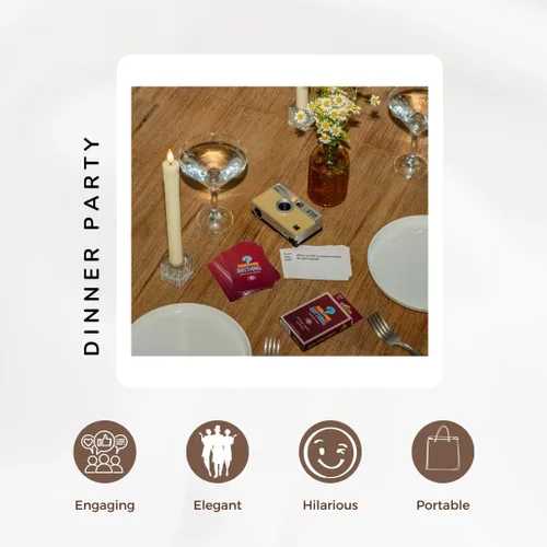 Vista 5 de ASKMEANYTHING Paquete de cena - 50 tarjetas de inicio de conversación para cenas memorables