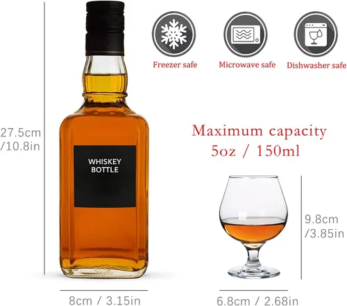 Vista 2 de Vasos de chupito Srgeilzati 5.0oz Juego de 6 lindos vasos para brandy y coñac (150ml 5.0 fl oz)
