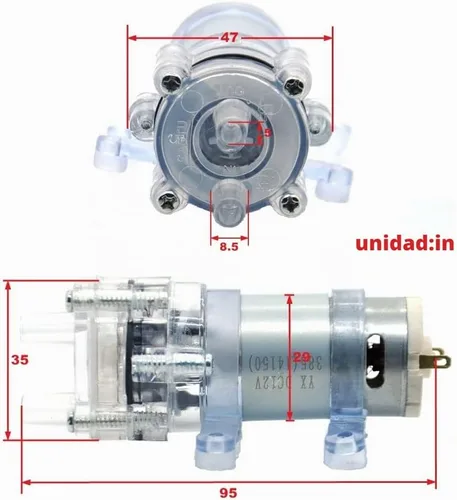 Vista 2 de Gikfun Bomba de diafragma autocebante DC 6V-12V - Micro bomba de agua, dispensadores de agua duraderos, refrigeradores y pequeños proyectos