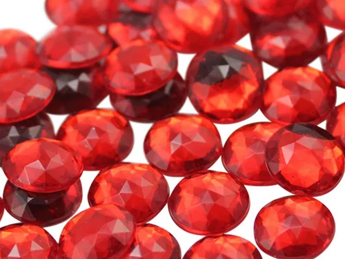 Vista 24 de Joyas de diamantes de imitación acrílicos redondos con parte trasera plana de 0.709 in, adornos de gemas de plástico para cosplay, disfraces