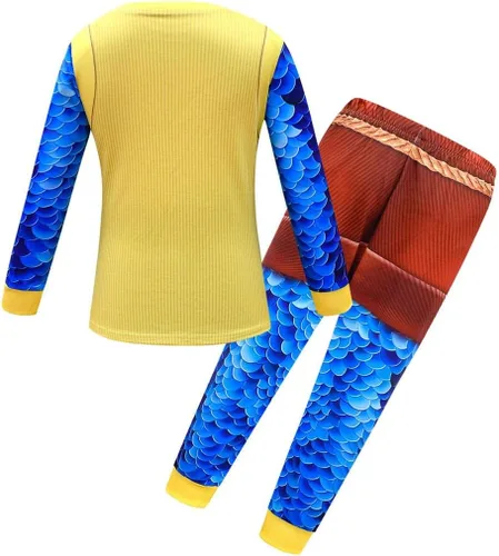 Vista 2 de Lito Angels Disfraz de monstruo marino de Halloween para niños, trajes de fiesta con máscara de cabeza, entero/conjunto de ropa Head Mask, Jumpsuit
