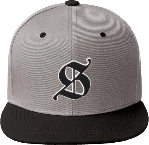 Vista 1055 de Daxton Gorra clásica con visera de billete plano con letras del alfabeto inglés antiguo de la A a la Z