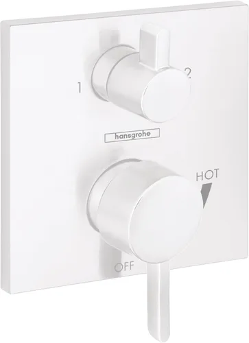 Vista 10 de hansgrohe Ecostat Válvula de presión de balance moderno para ducha con desviador en cromo, 15862001