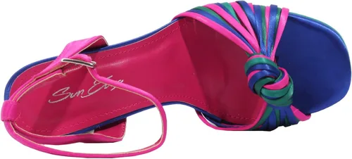 Vista 5 de sun gurg Sandalias de punta abierta para mujer, con correa al tobillo, plataforma y tacón alto grueso, zapatos de fiesta con lazo