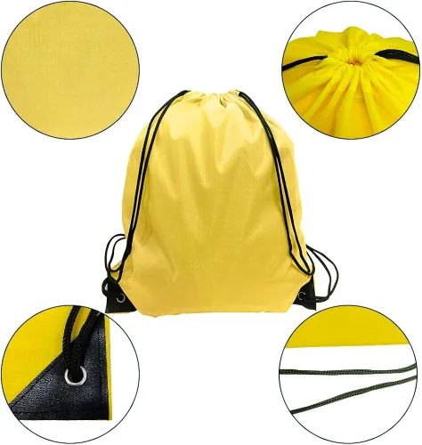 Vista 2 de Mochila con cordón a granel, 16 unidades, bolsas con cordón, mochila de cincha, bolsas de nailon para niños
