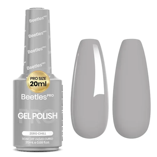 Vista 26 de Beetles PRO - Esmalte de gel blanco, color blanco de 0.7 fl oz A - Creme White Ansiedad de calma