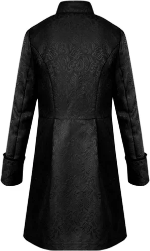 Vista 3 de Abrigo steampunk para hombre, chaqueta colonial, vintage, medieval, victoriano, traje