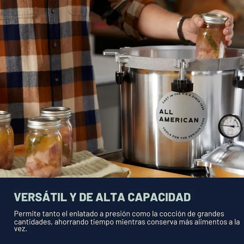 Vista 5 de Olla/envasadora a presión All American, Plateado
